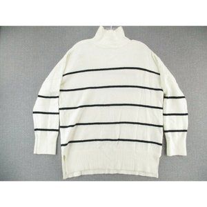 Abercrombie & Fitch Sweater Womens Small White Knit Long Sleeve Mock Neck